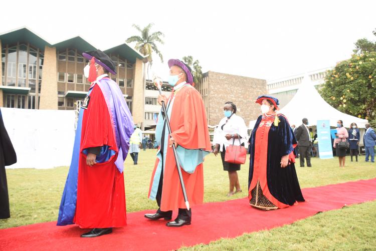 The University Management during University of Nairobi 63th Graduation Ceremony