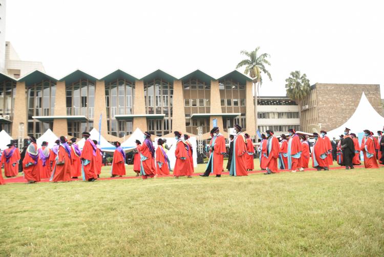 The Academic Procession   during University of Nairobi 63th Graduation Ceremony