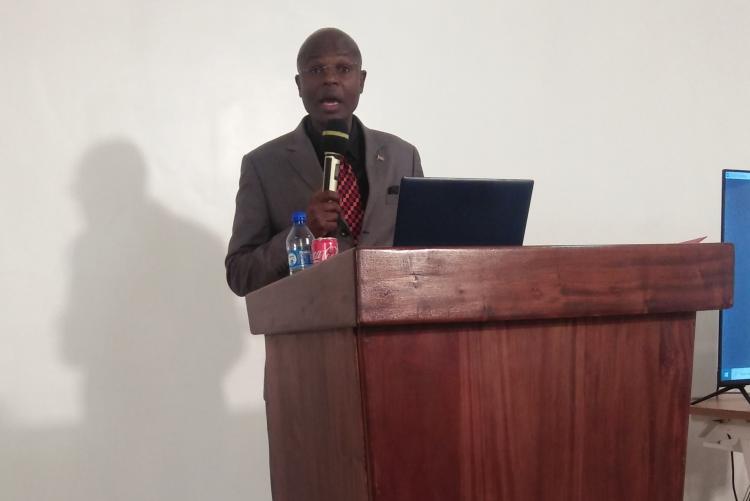 dr. ombongi giving the opening remarks
