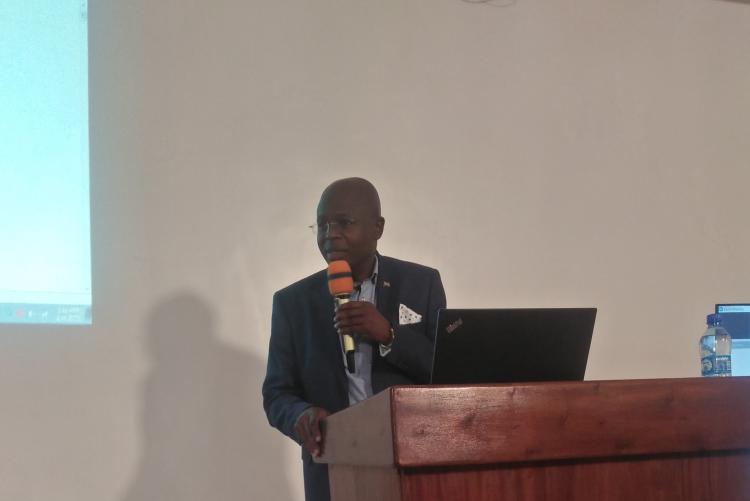 Dr. ombongi moderating the presentation