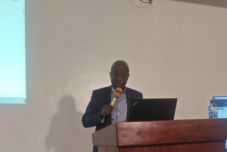 Dr. ombongi moderating the presentation