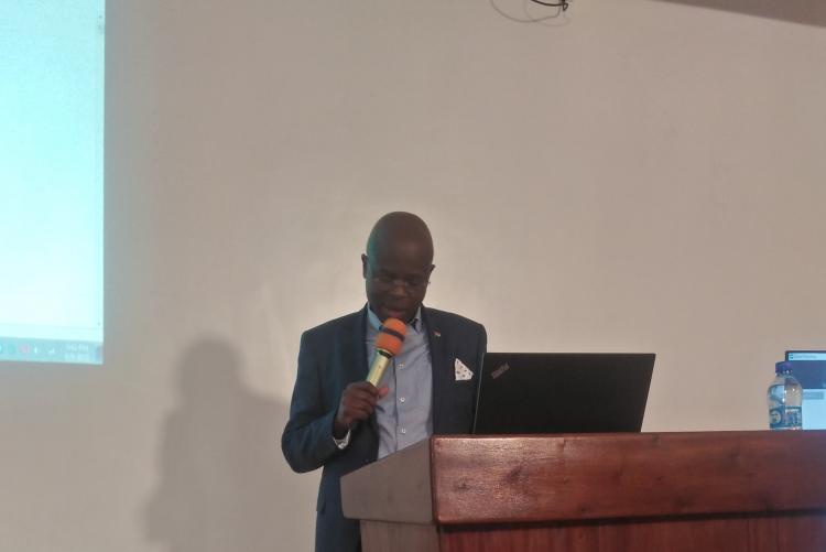 Dr. ombongi moderating the presentation